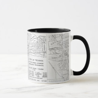 Caneca Mapa étnico da vizinhança de Newark New-jersey