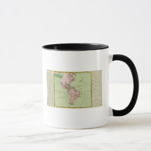 Caneca Mapa físico das Américas