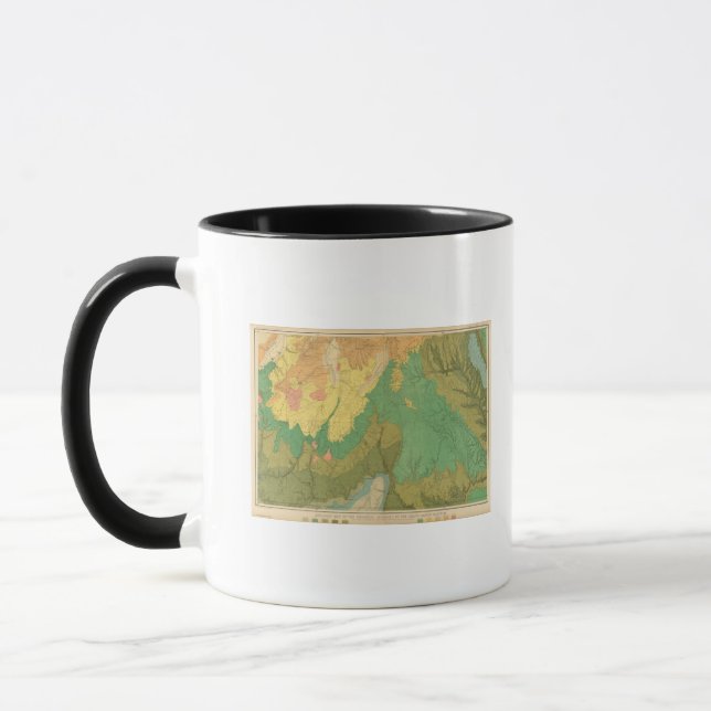 Caneca Mapa Geológico Dos Terraços Mesozoicos (Esquerda)