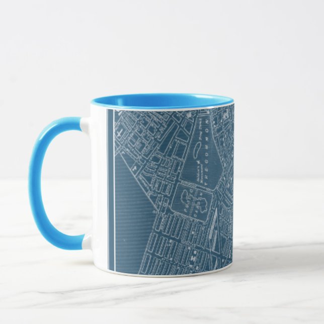 Caneca Mapa gráfico de Boston (Esquerda)
