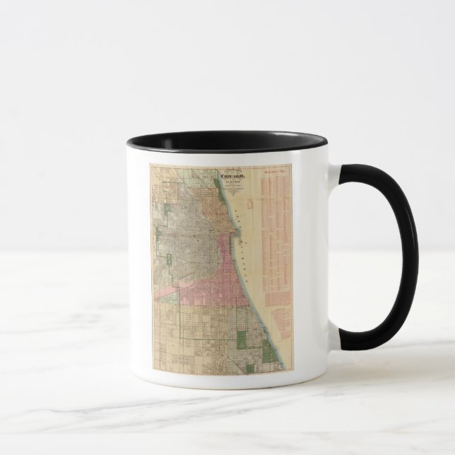 Caneca Mapa-guia de Chicago de Blanchard (Direita)