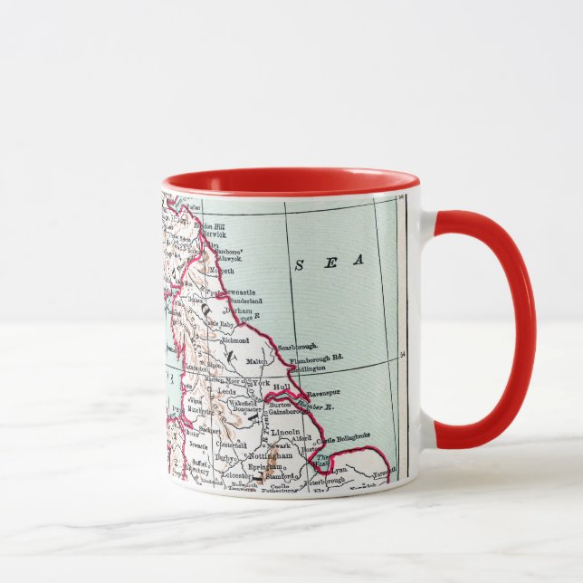 Caneca MAPA: ILHAS BRITÂNICAS, c1890 (Direita)