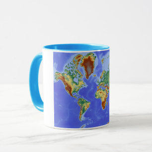 Caneca Mapa Internacional da Geografia Mundial