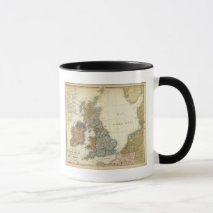 Caneca Mapa linguístico das Ilhas Britânicas
