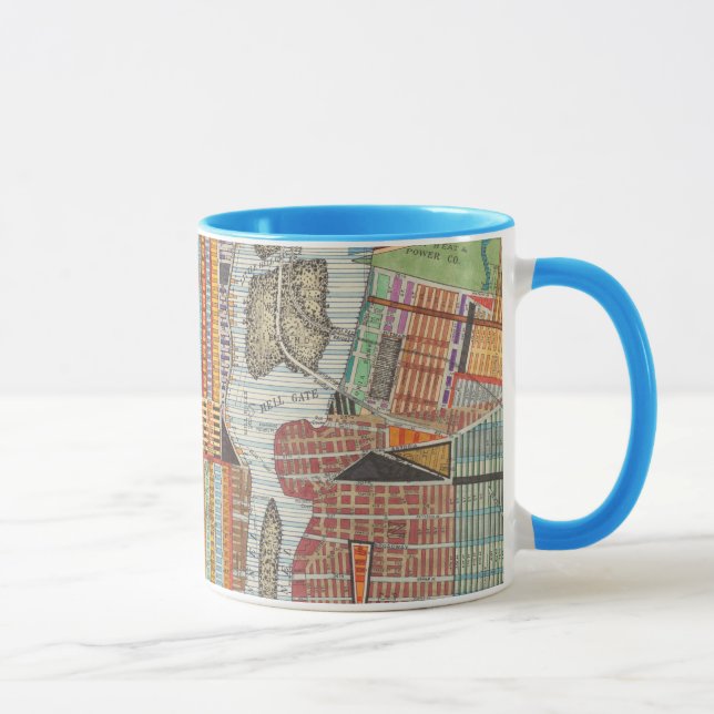 Caneca Mapa moderno de Nova Iorque III (Direita)