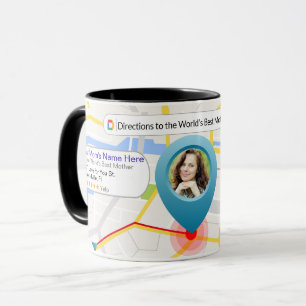 Caneca Mapa para o melhor café-mãe do mundo