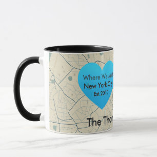 Caneca Mapa Personalizado de Luxo Presente Clássico Canec