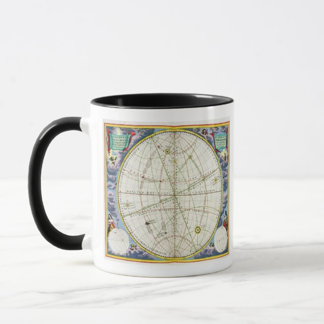 Caneca Mapa que faz um mapa do movimento da terra e dos (Esquerda)