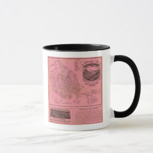 Caneca Mapa superior das Montanhas Brancas