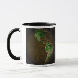 Caneca Mapa topográfico da Terra