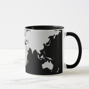 Caneca mapas mundiais - cor personalizável