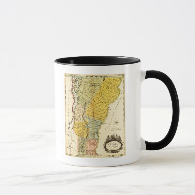 Caneca MapaVermontPanorâmicaVermont (Direita)