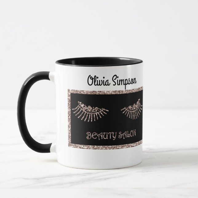 Caneca Maquiador Olhos Cílios Brilho Gotas Brilho Beau (Esquerda)