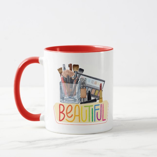 Caneca maquiagem de beleza (Esquerda)