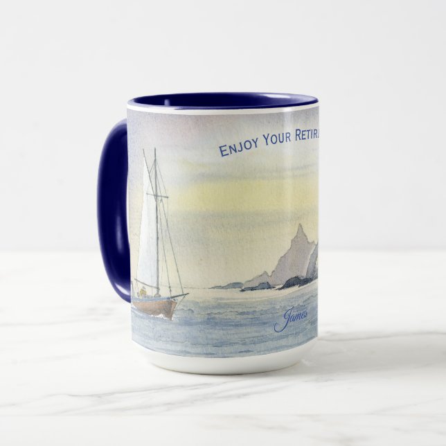 Caneca Mar de Navegação, Barcos, Retirada Costeira Café M (Frente Esquerda)