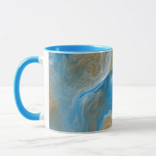 Caneca Marble Azul e Tan como Art / Beach Cors