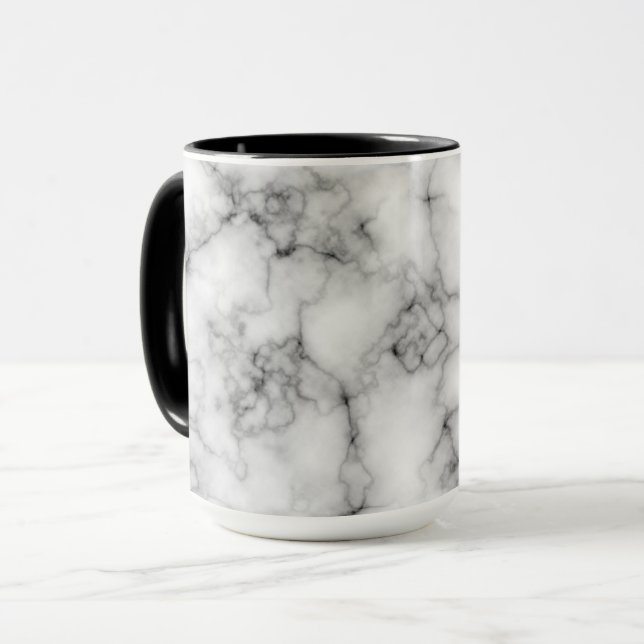 Caneca Marble Branco (Frente Esquerda)