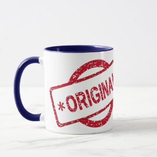 Caneca Marca circular do logotipo original em relevo