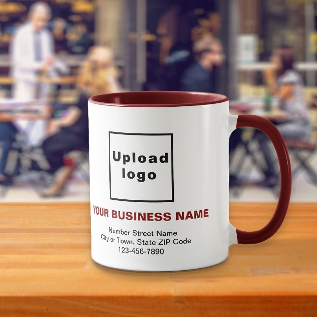 Caneca Marca comercial na Maroon Combo Mug (Build brand name awareness. Your business brand on maroon combo mug.)