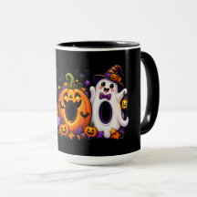 Marca de texto de abóbora fantasma gato morcego de
