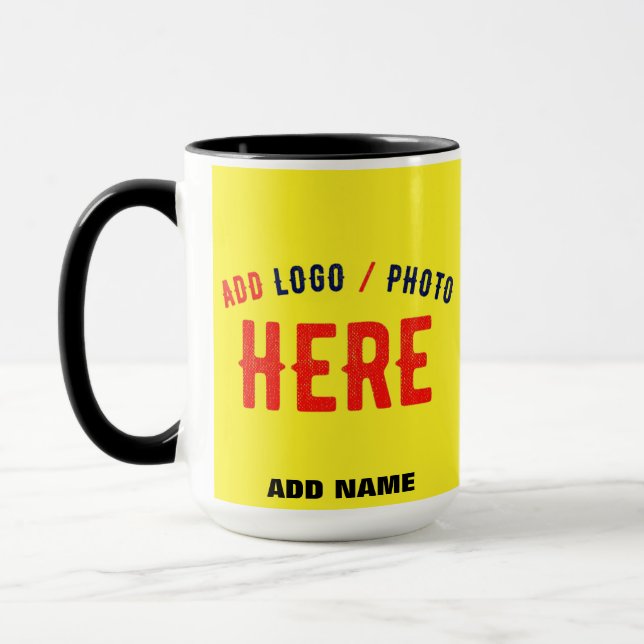 CANECA MARCA VERIFICADA MODERNA AMARELO DE BRILHO PERSONA (Esquerda)