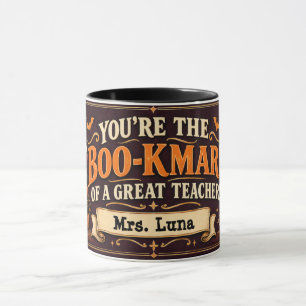 Caneca Marcador de Livros Personalizado de Halloween para