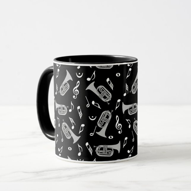Caneca Marching Baritone Music Notes (Frente Esquerda)