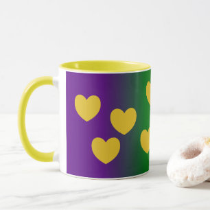 Caneca Mardi Gras Ombre com Corações