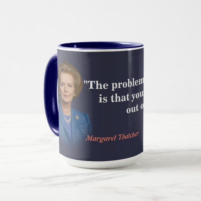 Caneca Margaret Thatcher Cita O Socialismo (Frente Esquerda)