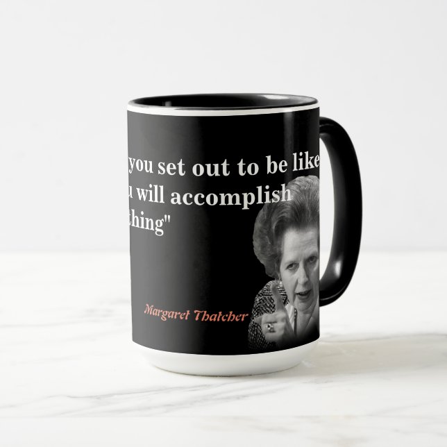 Caneca Margaret Thatcher Cita Sobre Ser Gostada (Frente Esquerda)