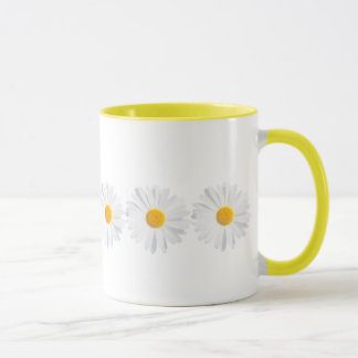 Caneca margarida branca