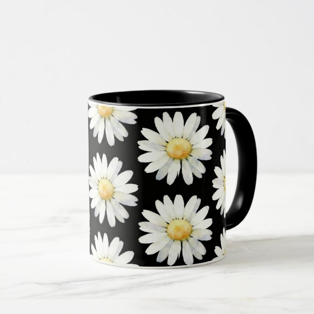 Caneca Margaridas Pontilhadas Amarelas (Frente Esquerda)