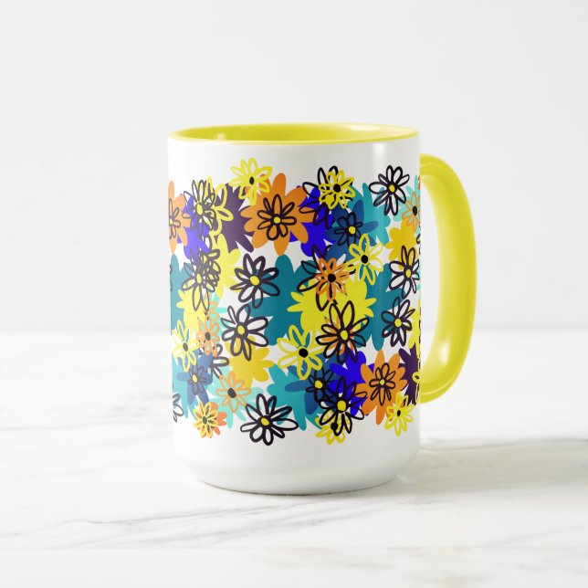 Caneca margaritas, margaritas (Frente Esquerda)