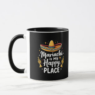 Caneca Mariachi é o meu Lugar Feliz México Música Saxofon