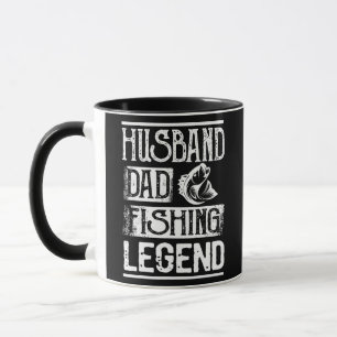 Caneca Marido do Homem Pai Lenda da Pesca Engraçado Pesca