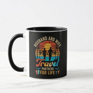 Caneca Marido e Mulher Parceiros de Viagem para a Vida Pr