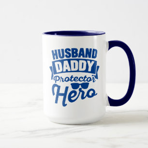 Caneca Marido. Pai. Protetor. Herói.