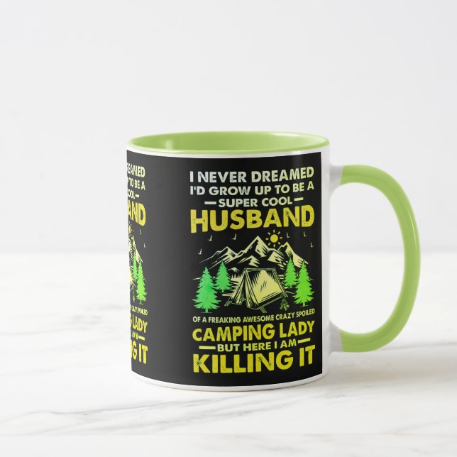 Caneca Marido super Legal acampando Lady Funny Camper (Direita)