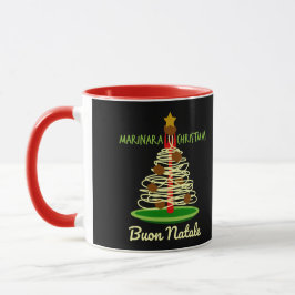 Caneca Marinara Christmas Buon Natale Spaghetti Tree