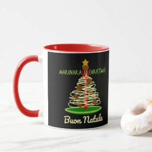 Caneca Marinara Christmas Buon Natale Spaghetti Tree