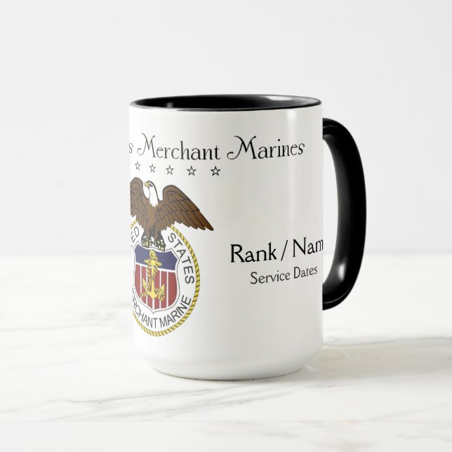 Caneca Marinha Mercante dos Estados Unidos (Frente Esquerda)