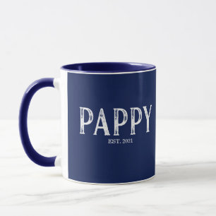 Caneca Marinho Azul-Pappy Ano Estabelecido