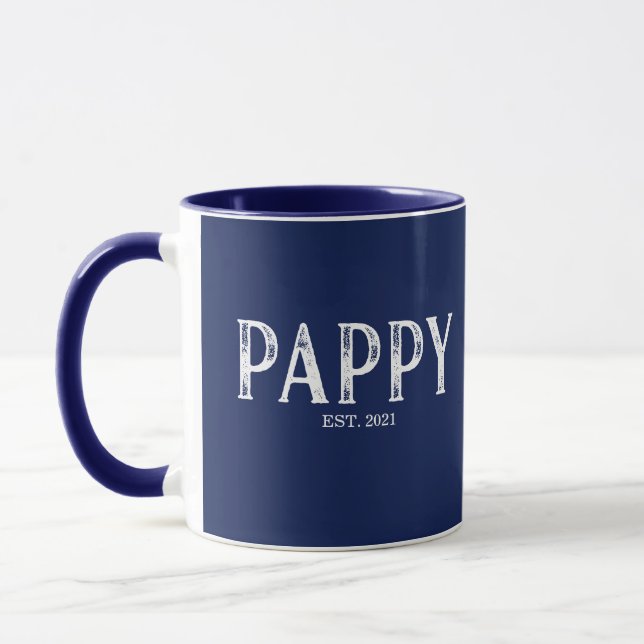 Caneca Marinho Azul-Pappy Ano Estabelecido (Esquerda)