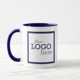 Caneca Marinho Blue Business Square Logotipo Professional