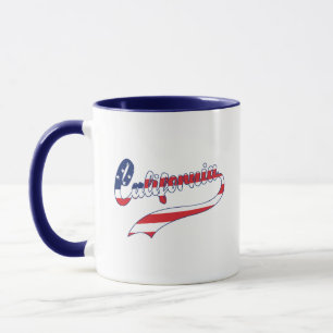 Caneca Marinho Blue California USA Flag Fill Mug