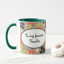 Caneca Marinho Branco de Poinsettia de Natal desenhado