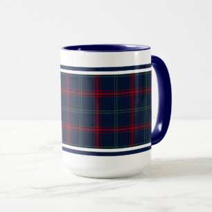 Caneca Marinho de padrões do Lynch Tartan Xadrez irland