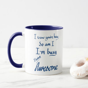 Caneca Marinho de Slogan Manuscrito Incrivelmente Engraç