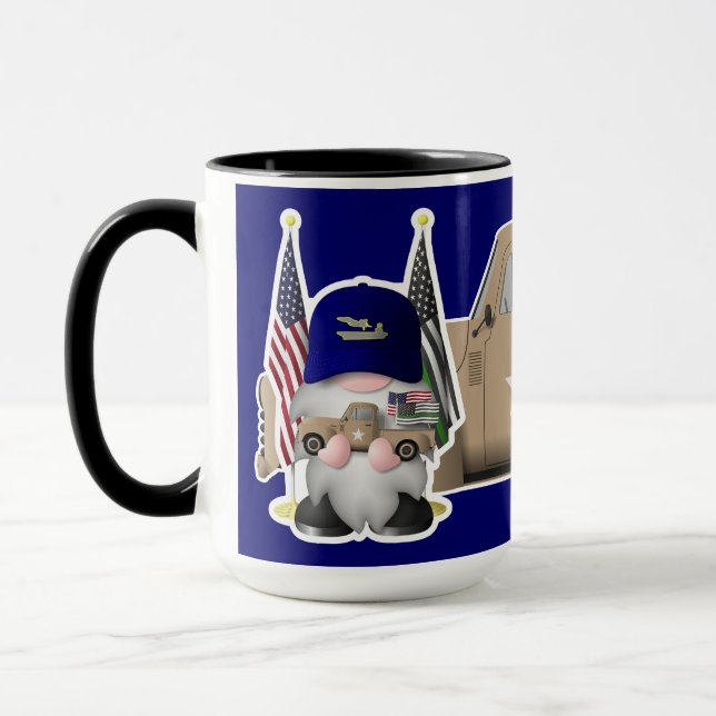 Caneca Marinho Gnome com Caminhão Militar (Esquerda)