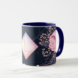 Caneca Marinho Lilibet Monogramas Rosegold Pink Princess 